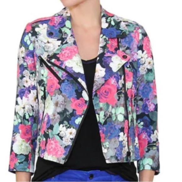 Rebecca Minkoff Jackets & Blazers - $400 retail Rebecca Minkoff Floral moto jacket M. Lowest price on Poshmark!